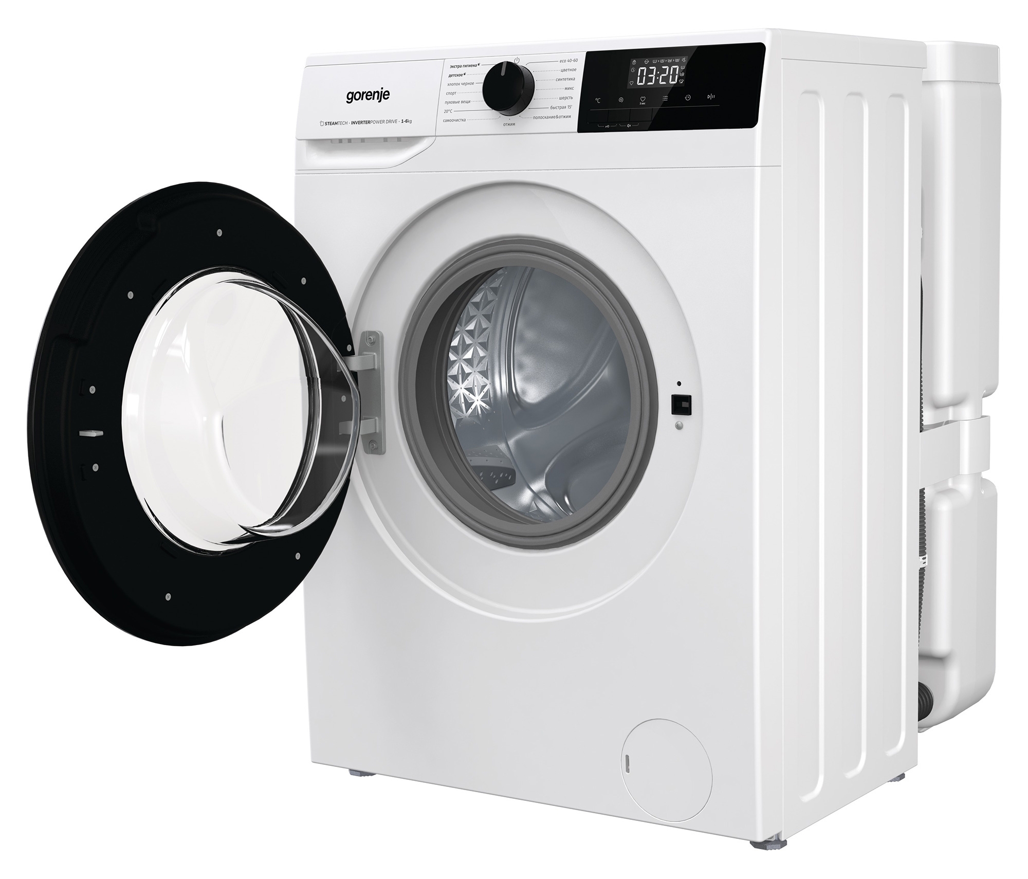 картинка Стиральная машина Gorenje W1NHPI62SCSIRV белый, 6кг, 1200об/мин, инвертор (резервуар) от магазина бытовой техники и электроники «Тантал»