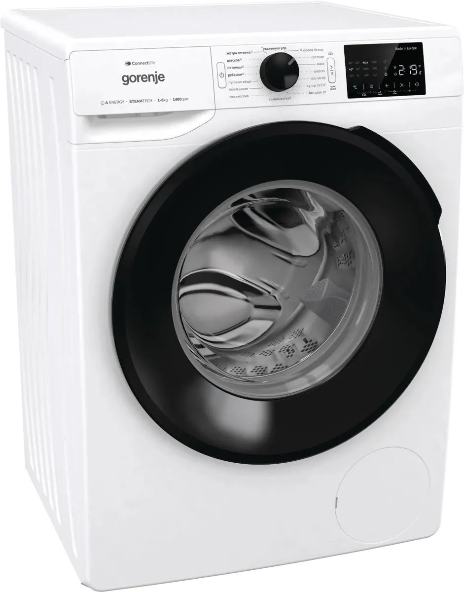 картинка Стиральная машина Gorenje WGPNEI84A1SW белый 8кг 1400 об/мин с паром от магазина бытовой техники и электроники «Тантал»