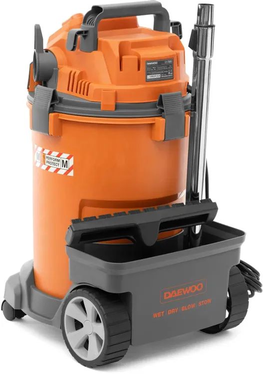 картинка Строительный пылесос Daewoo DAVC 2500SD 1400Вт уборка:сухая/сбор воды/выдув оранжевый от магазина бытовой техники и электроники «Тантал»