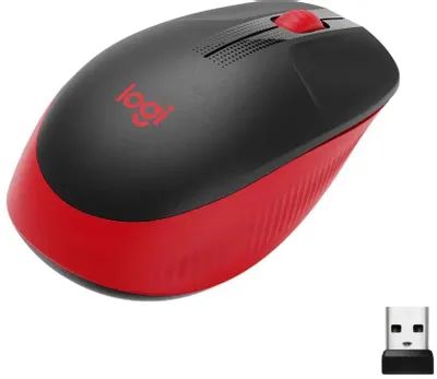 картинка Мышь Logitech M190 красный/черный оптическая беспров. (1000dpi) (910-005908) от магазина бытовой техники и электроники «Тантал»