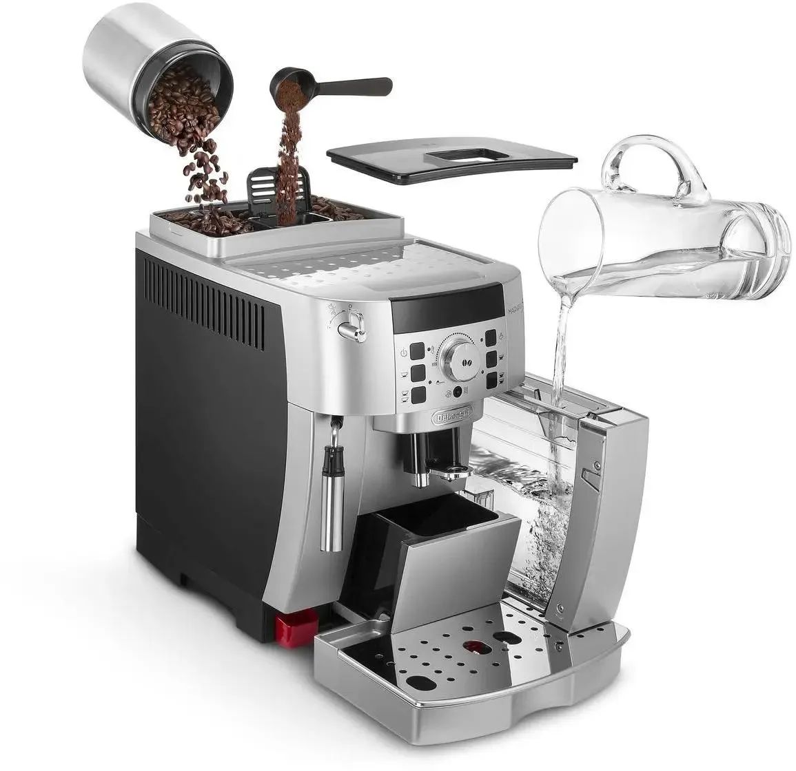 картинка Кофемашина DeLonghi Magnifica ECAM22.110.SB 1450Вт серебристый от магазина бытовой техники и электроники «Тантал»