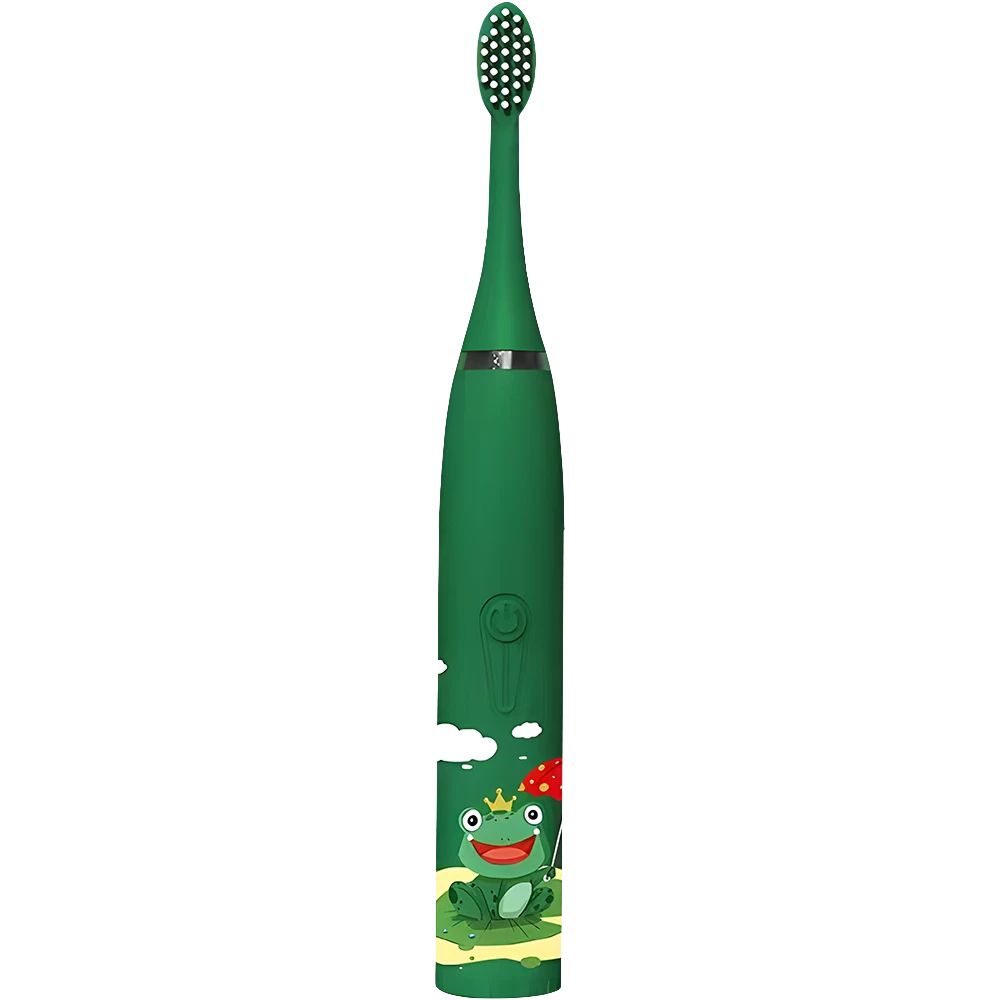 картинка Зубная щетка электрическая детская Geozon KIDS GREEN G-HL03GRN зеленый от магазина бытовой техники и электроники «Тантал»