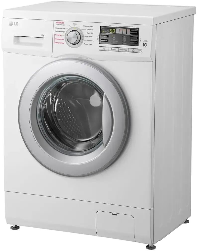 картинка Стиральная машина LG F1296HDS1 белый 7кг 1200об/мин с паром инвертор от магазина бытовой техники и электроники «Тантал»